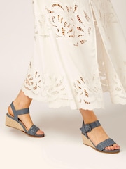 Jones Bootmaker Ladies Luana Leather Wedge Sandals - Image 1 of 6