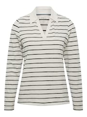 M&Co Breton Black Stripe Long Sleeve Top - Image 2 of 2