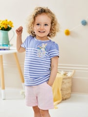 JoJo Maman Bébé Pink Seersucker Stripe Pretty Shorts - Image 1 of 5