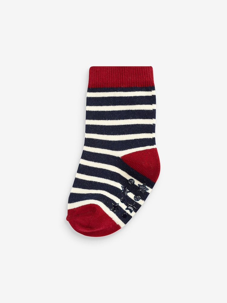 JoJo Maman Bébé Blue 3-Pack Red Arrows Socks - Image 2 of 4