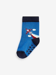 JoJo Maman Bébé Blue 3-Pack Red Arrows Socks - Image 3 of 4