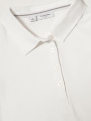 Calvin Klein Golf White Performance Cotton Pique Polo Shirt - Image 3 of 3