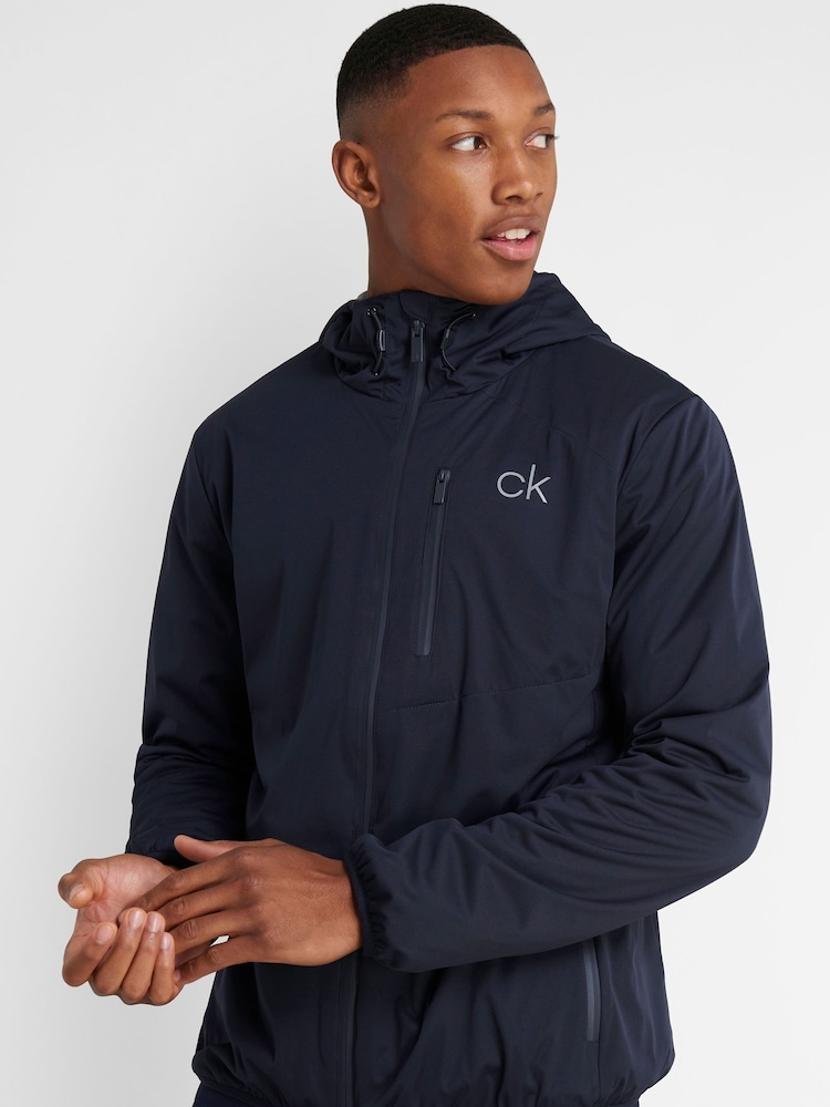 Calvin Klein Golf Blue Ultron Hooded Jacket - Image 1 of 8