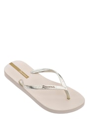 Ipanema Gold Shimmering Strap Flip Flops - Image 1 of 1