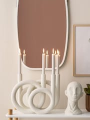 pt, White Resin Rings Candle Holder - Image 1 of 3