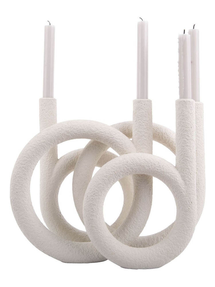 pt, White Resin Rings Candle Holder - Image 2 of 3