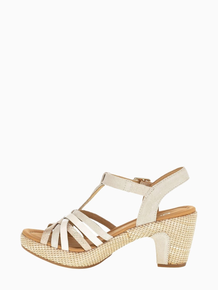 Gabor Cheri Leinen Combination Suede Sandals - Image 2 of 5