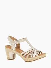 Gabor Cheri Leinen Combination Suede Sandals - Image 3 of 5