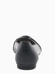 Gabor Frost Black Leather Ballerina Pumps - Image 5 of 5