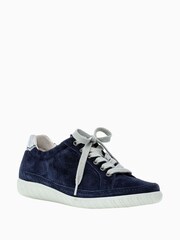 Gabor Blue Amulet Marine/Argento Suede Trainers - Image 3 of 5