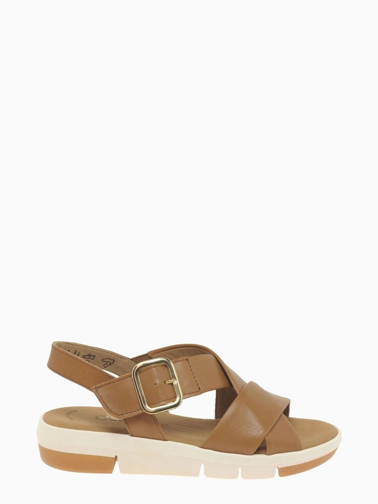 Gabor Sunshine Brown Cognac Leather Sandals - Image 1 of 5