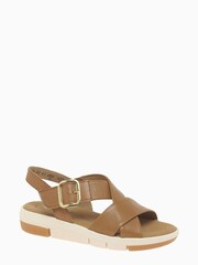 Gabor Sunshine Brown Cognac Leather Sandals - Image 3 of 5