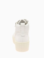 Gabor Debbie White Latte Leather High Trainers - Image 5 of 5