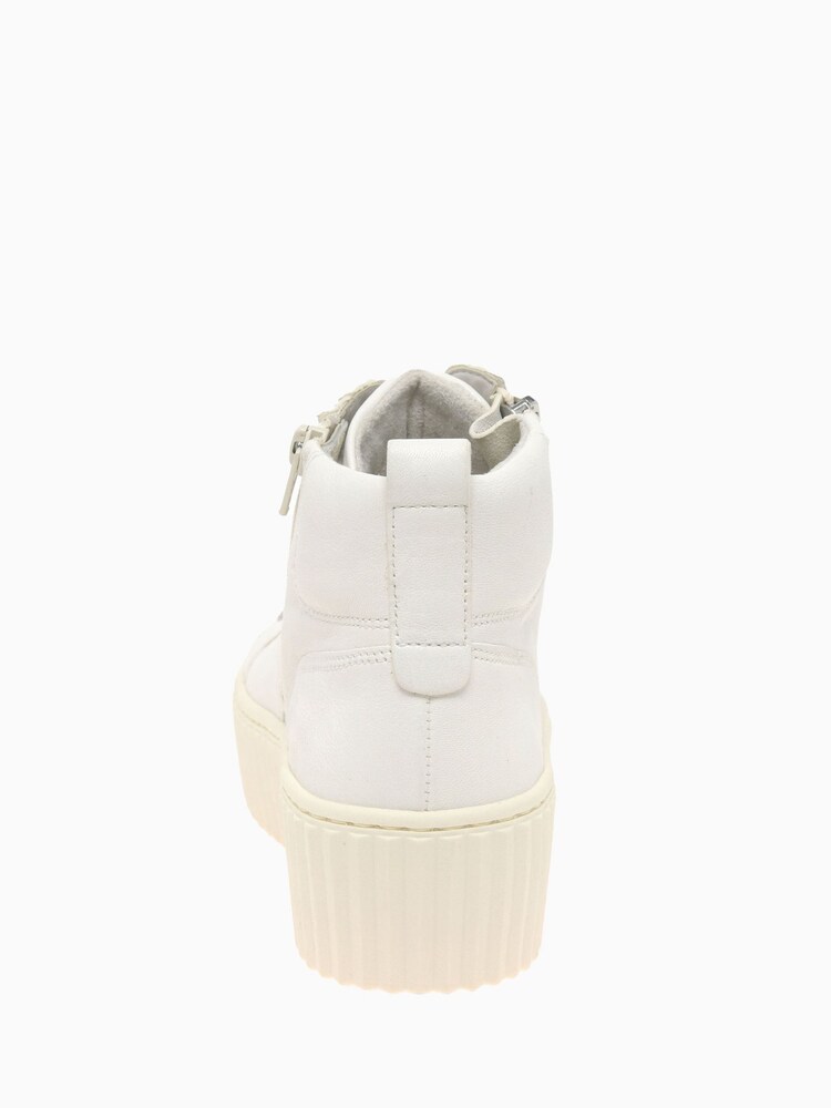 Gabor Debbie White Latte Leather High Trainers - Image 5 of 5