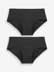 Schwarz - Menstruationsslips für Tage mit leichten Blutungen für Teenager, 2er Pack (7–16 Jahre) - Bild 1 von 5