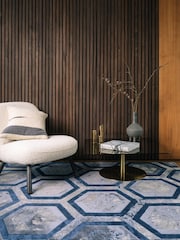 Asiatic Rugs Blue Aurora Hexagon Rug - Image 1 of 5
