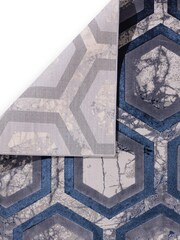 Asiatic Rugs Blue Aurora Hexagon Rug - Image 4 of 5