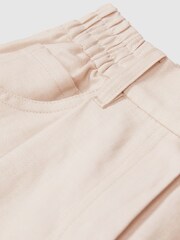 Reiss Pink Shae Junior Linen Blend Pull On Trousers - Image 6 of 6