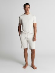 Reiss Winter White Hunt Drawcord Jersey Shorts - Image 1 of 5