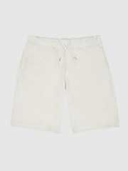 Reiss Winter White Hunt Drawcord Jersey Shorts - Image 2 of 5