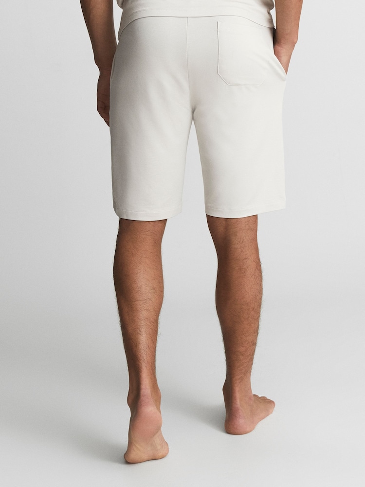 Reiss Winter White Hunt Drawcord Jersey Shorts - Image 5 of 5