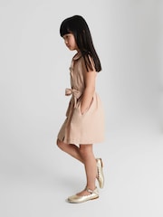 Reiss Pink Dana Junior Linen Blend Mini Dress - Image 3 of 6
