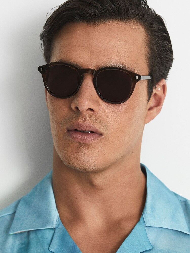 Reiss Cola Nelson Vintage Round Sunglasses - Image 1 of 8
