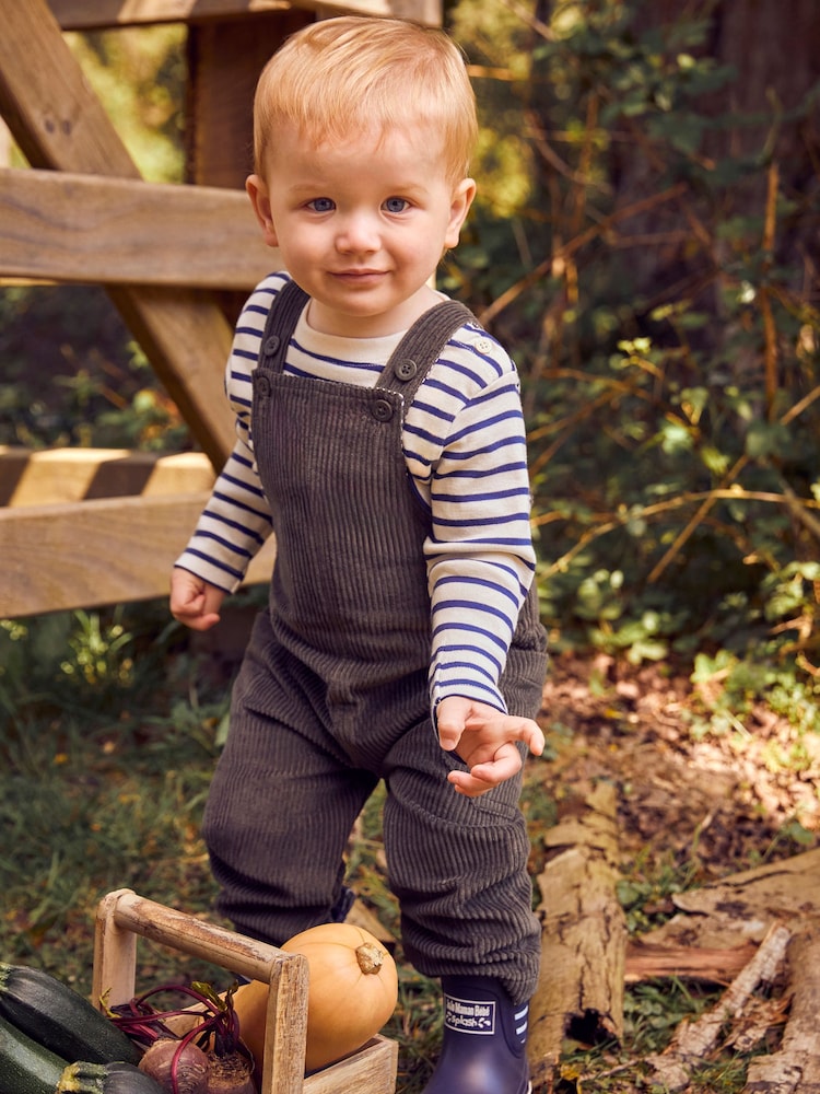 JoJo Maman Bébé Khaki Green Cord Dungarees - Image 1 of 7