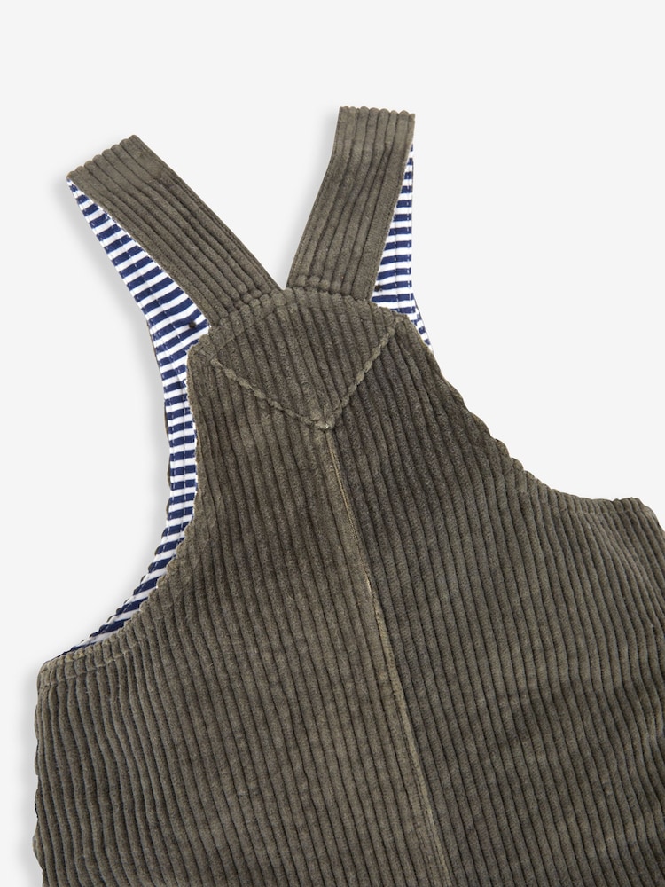 JoJo Maman Bébé Khaki Green Cord Dungarees - Image 7 of 7