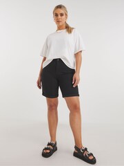 Simply Be Black 24/7 Mid Shorts - Image 3 of 4