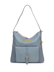 Pure Luxuries London Imogen Leather 100% Cotton Shoulder Bag - Image 2 of 6