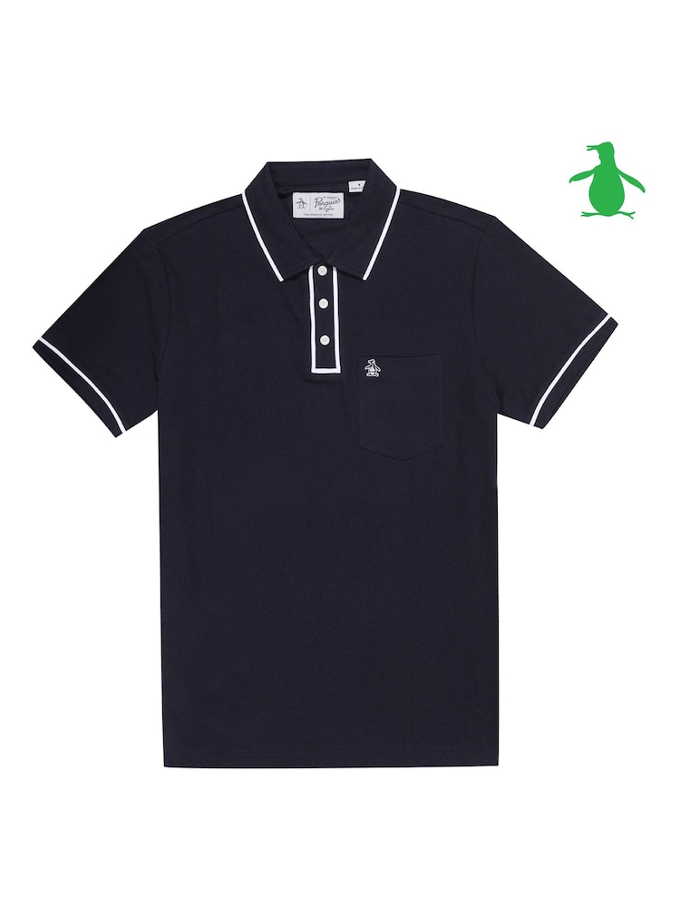 Original Penguin Earl Tipped Collar Pocket Pique Polo Shirt - Image 5 of 5