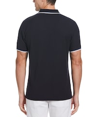 Dunkelblau - Original Penguin Polo-Shirt mit Zierstreifen - Bild 3 von 4