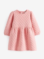 Pink Quilted Sweat Dress (3mths-7yrs) - Image 4 of 6