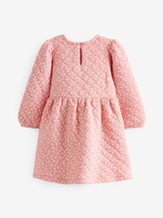 Pink Quilted Sweat Dress (3mths-7yrs) - Image 5 of 6