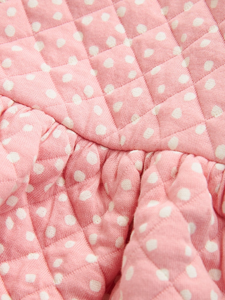 Pink Quilted Sweat Dress (3mths-7yrs) - Image 6 of 6