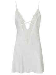 Ann Summers White Cherryann Satin Chemise Slip Nightie - Image 5 of 5