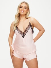 Ann Summers Pink Cerise Satin Cami Set - Image 1 of 5