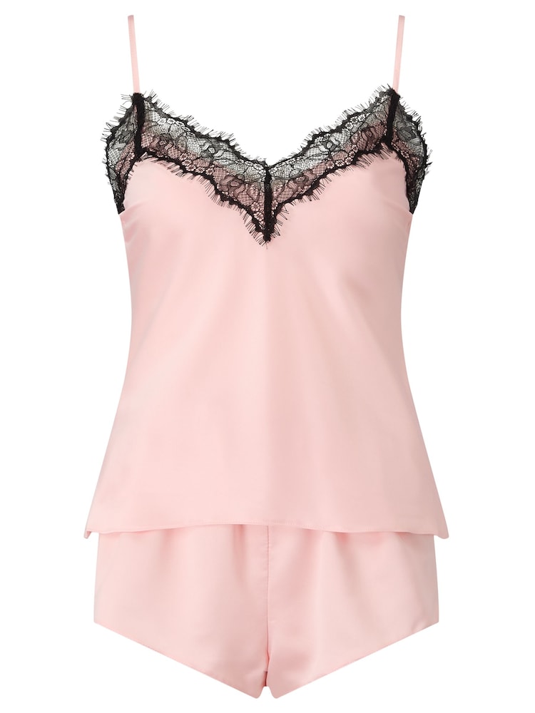 Ροζ - Ann Summers Σετ Σερίζ Λέις και Σατέν Καμί Πιτζάμα - Εικόνα 6 του 6