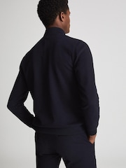 Reiss Blue Flintoff Quilted Hybrid Jacket - Image 5 of 6