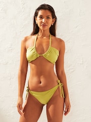 Lime Green Tie Side Bikini Bottoms - Image 2 of 5