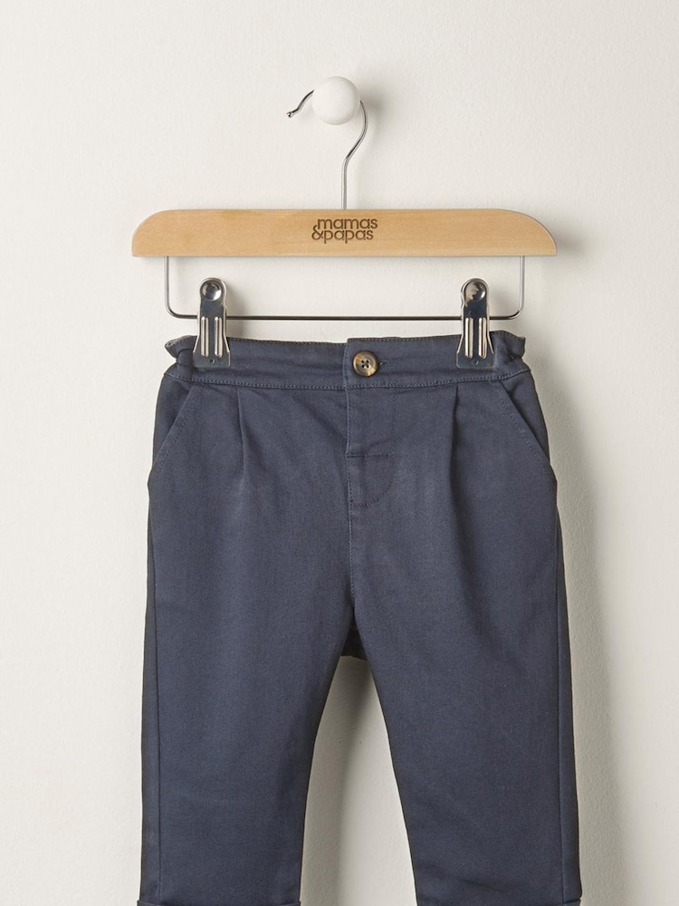Mamas & Papas Babybekleidung Jungen Chinohose, Blau - Bild 2 von 5