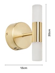 BHS Brass Lois 2 Wall Light - Image 4 of 6