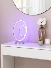 BHS Chrome Renzo RGB LED Table Lamp - Image 1 of 5