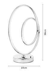 BHS Chrome Renzo RGB LED Table Lamp - Image 4 of 5