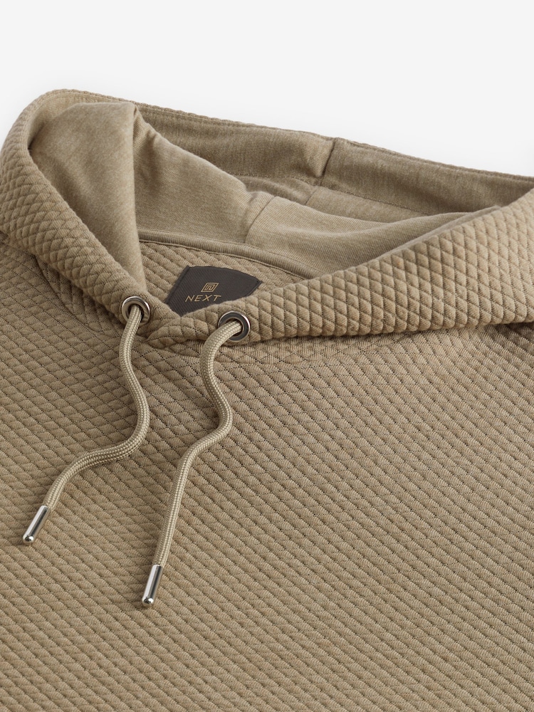 Light Stone Hooded Textured Overhead Hoodie - Image 7 of 7
