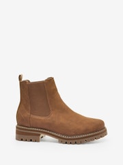 Tan Brown Extra Wide Fit Forever Comfort® Chunky Chelsea Boots - Image 3 of 6