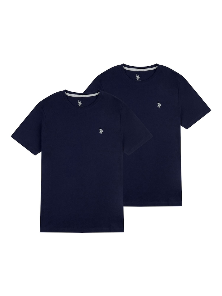 Granatowa marynarka - Zestaw 2 koszulek domowych U.S. Polo Assn. w 100% z bawełny - Obraz 1 z 8
