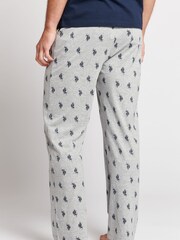 U.S. Polo Assn. Grey AOP DHM Lounge 100% Cotton Bottoms - Image 2 of 6