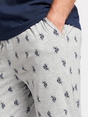 U.S. Polo Assn. Grey AOP DHM Lounge 100% Cotton Bottoms - Image 3 of 6